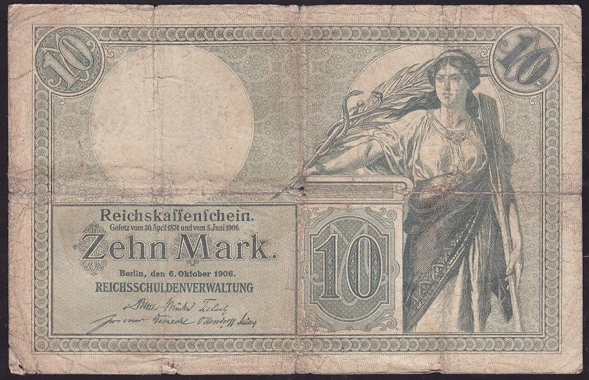 Almanya 10 Mark 1906 Temiz