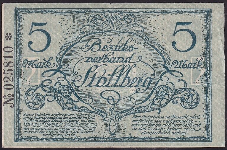 Almanya 5 Mark 1918 Çok Temiz+ ( Yıldızlı Seri )