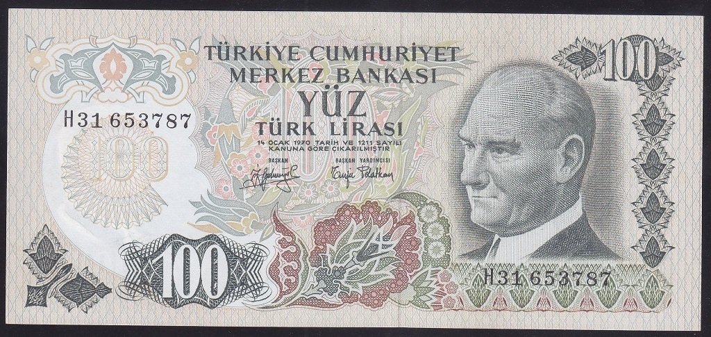 6.EMİSYON 2.TERTİP 100 LİRA H31 653787 ÇİLALTI