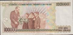 7.Emisyon 2.Tertip 100000 Lira E34 635949 Çok Temiz+