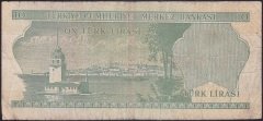6.EMİSYON 2.TERTİP 10 LİRA L41 175374 TEMİZ eski kağıt para mezat