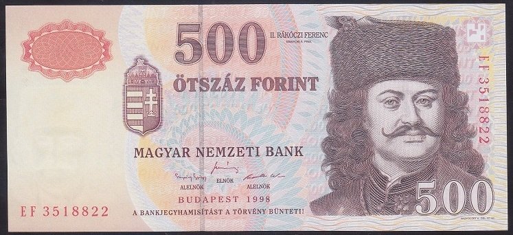 MACARİSTAN 500 FORİNT 1998 ÇİL