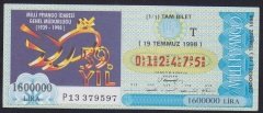 1998 19 TEMMUZ TAM BİLET eski para mezat
