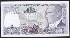 7.Emisyon 1.Tertip 1000 Lira E25 2262XX Çil