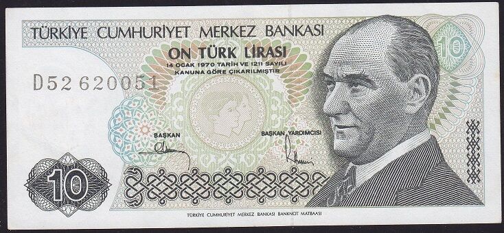 7.Emisyon 2.Tertip 10 Lira D52 620051 Çilaltı