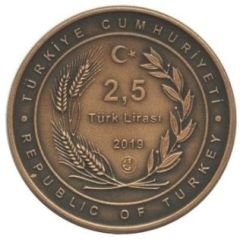 2019 - İmadeddin Nesimi Doğumunun 650. Yılı Bronz Hatıra Parası -Sertifikalı