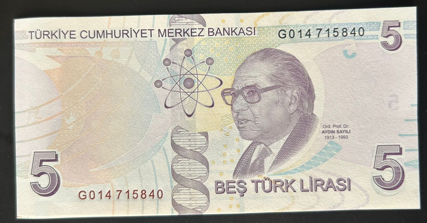 9.Emisyon 7.Tertip 5 Lira G014 71584x Çil