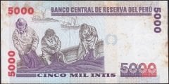Peru 5000 İntis 1988 Temiz