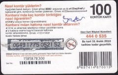 Turkcell Hazır Kart 100 Kontör 2010