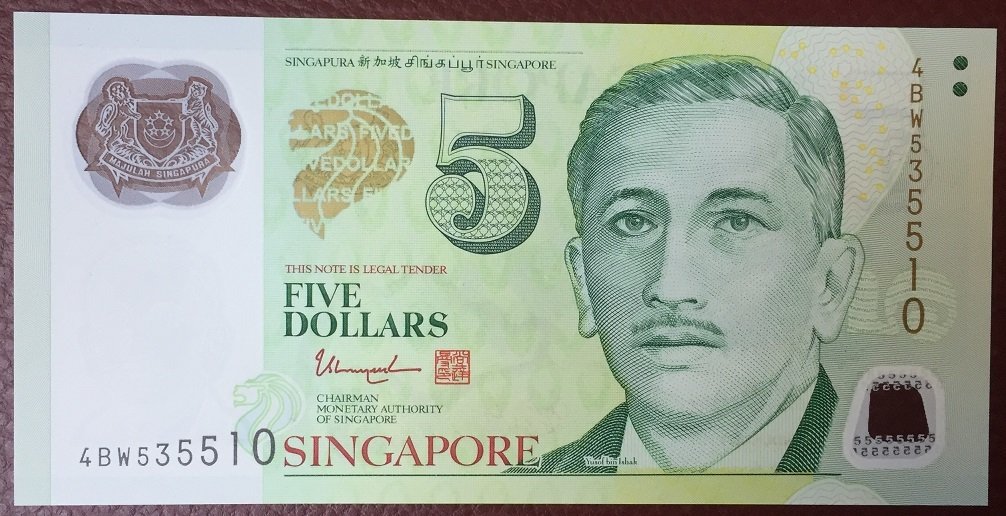 SİNGAPUR 5 DOLAR 2005 ÇİL POLYMER