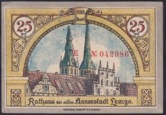 ALMANYA 25 PFENNİNG NOTGELD 1921 ÇOK TEMİZ