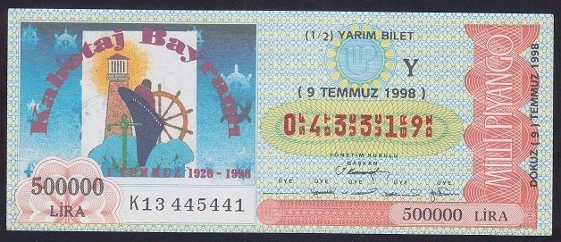 1998 9 TEMMUZ YARIM BİLET