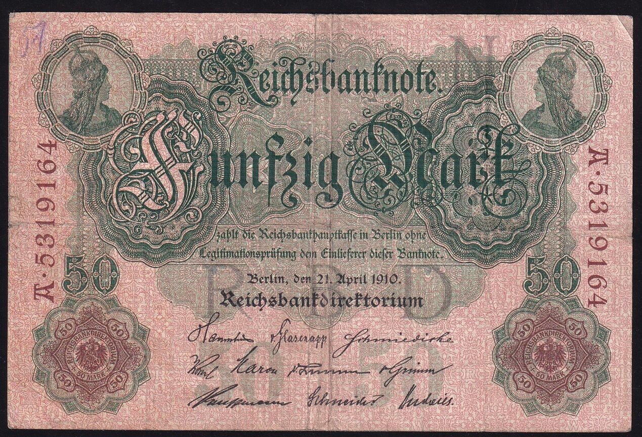 Almanya 50 Mark 1910 Çok Temiz
