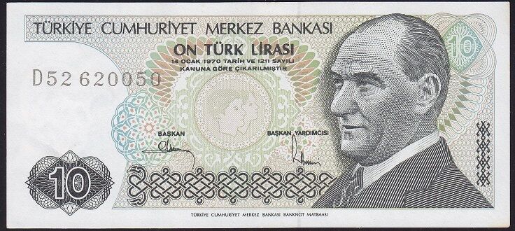 7.Emisyon 2.Tertip 10 Lira D52 620050 Çilaltı