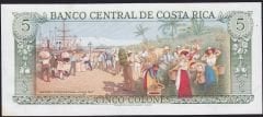 Kosta Rika 5 Colones 1990 Çilaltı Çil