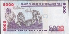 Peru 5000 İntis 1988 Ççt Çilaltı ( kat yok )