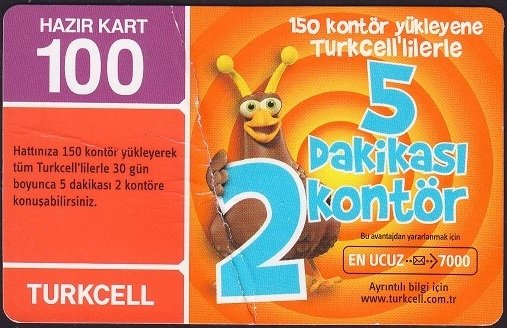 Turkcell Hazır Kart 100 Kontör 2010