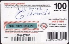 Turkcell Hazır Kart 100 Kontör 2010