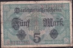 Almanya 5 Mark 1917 Temiz