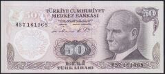 6.Emisyon 1.Tertip 50 Lira H57 161068 Çilaltı Çil
