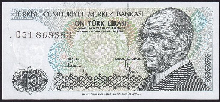 7.Emisyon 2.Tertip 10 Lira D51 868383 Çilaltı Çil