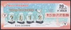 2012 31 ARALIK YARIM BİLET - Y SERİSİ