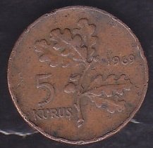1969 Yılı 5 Kuruş