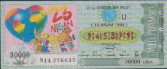 1993 23 Nisan Çeyrek Bilet - U Serisi