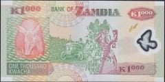 Zambia 1000 Kwacha 2008 Çil Polimer