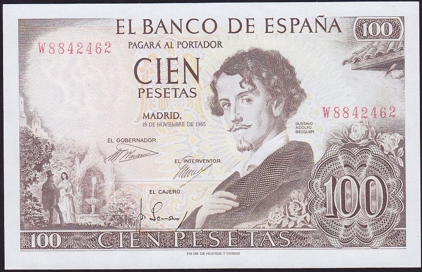 İspanya 100 Pesetas 1965 Çil