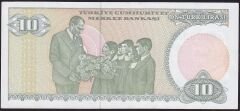 7.Emisyon 1.Tertip 10 Lira A39 873315 Ççt Çilaltı ( Uzun Kaş )