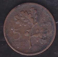 1963 Yılı 5 Kuruş