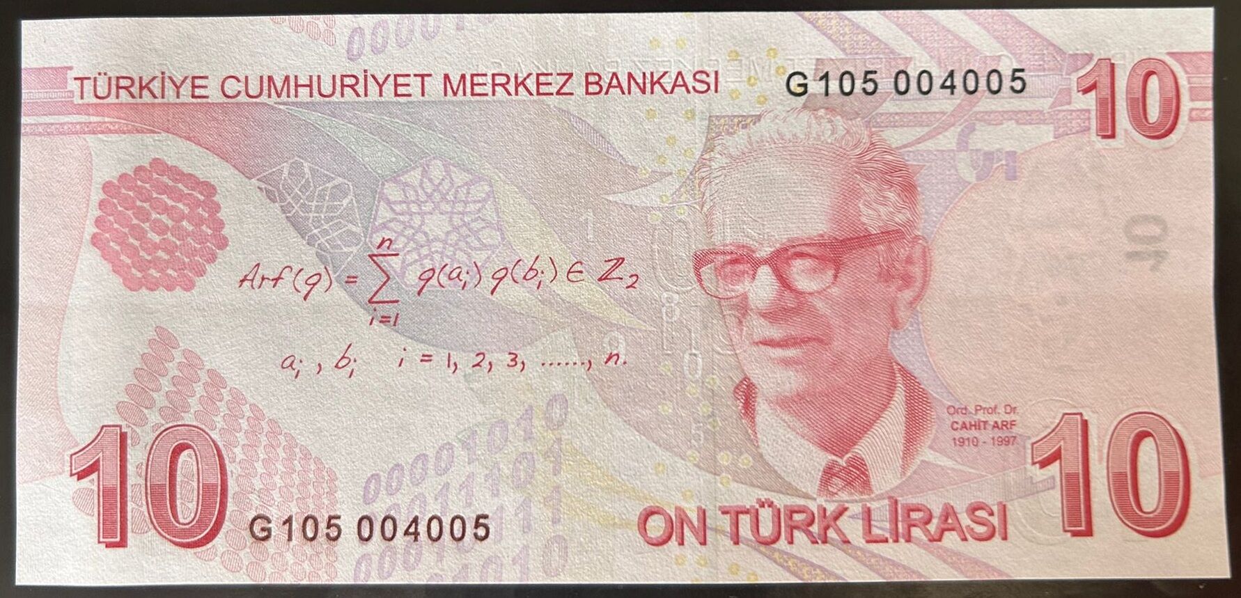 9.Emisyon 7.Tertip 10 Lira G105 004 005 Çil
