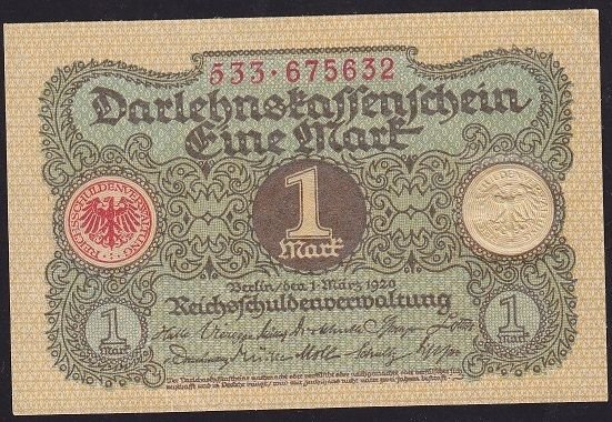 Almanya 1 Mark 1920 Çilaltı Çil