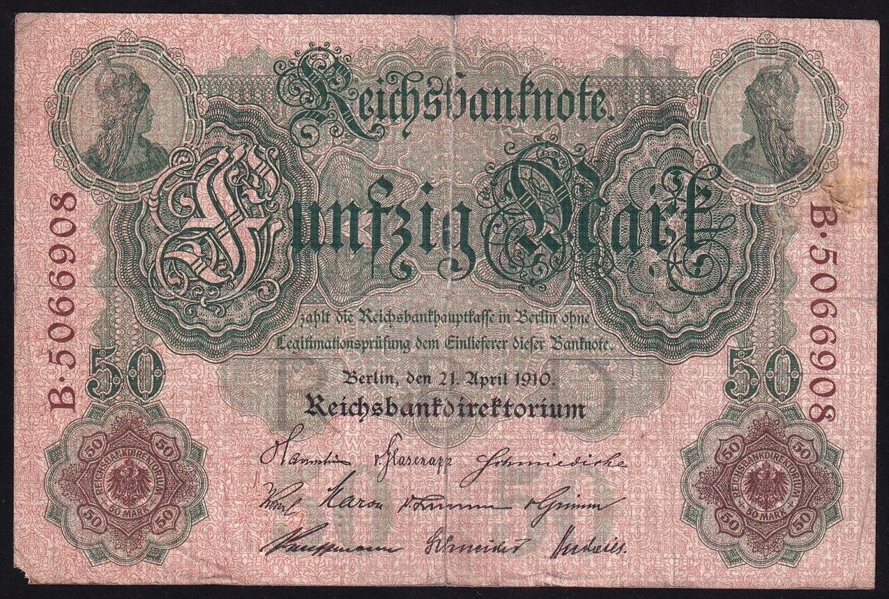 Almanya 50 Mark 1910 Haliyle