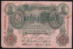 Almanya 50 Mark 1910 Haliyle