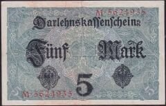 Almanya 5 Mark 1917 Çok Çok Temiz