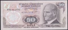 6.Emisyon 1.Tertip 50 Lira H45 0120XX Çilaltı Çil