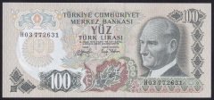 6.EMİSYON 2.TERTİP 100 LİRA H03 772631 ÇİLALTI eski kağıt para fiyatları