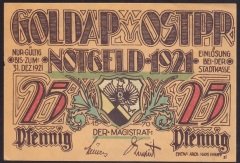 ALMANYA 25 PFENNİNG NOTGELD 1921 ÇİLALTI ÇİL