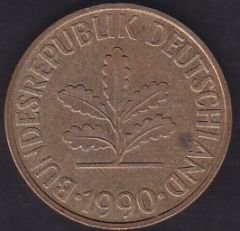 Almanya 10 Pfennig 1990 D