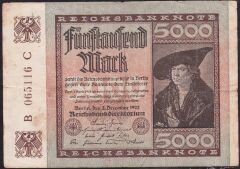 Almanya 5000 Mark 1922 Çok Temiz