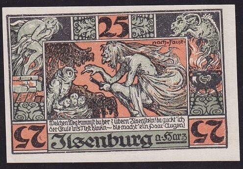 Almanya 25 Pfennig Notgeld 1923 Çil