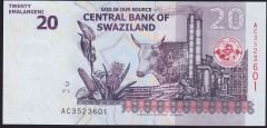 Swaziland ( Esvatini ) 20 Emalangeni 2017 Çil