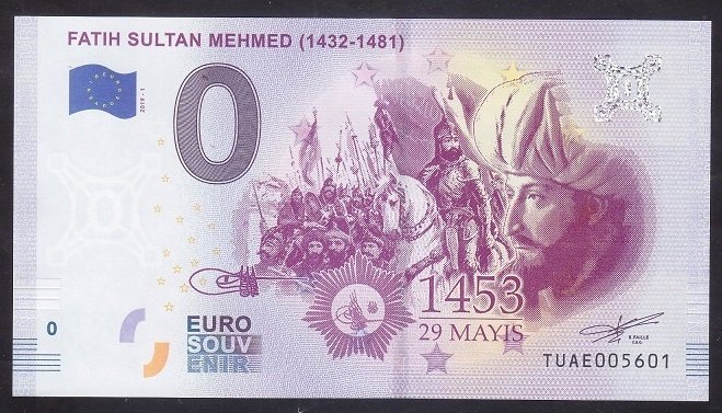FATİH SULTAN MEHMET 0 EURO 2019 ÇİL eski para