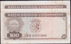 Timor  100 Escudos 1963 Çilaltı Seri Takipli( Kat Yok Çerçevede Sararmalar Var) Pick 28