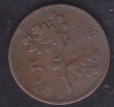1960 Yılı 5 Kuruş