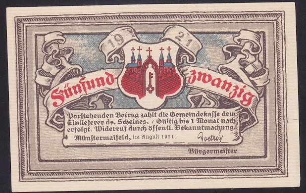 ALMANYA 25 PFENNİNG NOTGELD 1921 ÇİLALTI