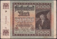 Almanya 5000 Mark 1922 Çok Temiz+