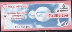 2012 29 Temmuz Yarım Bilet - Y Serisi